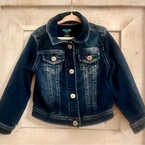 OshKosh B'gosh Classic Blue Jean Jacket for Girls Snap Buttoned Fall Jacket